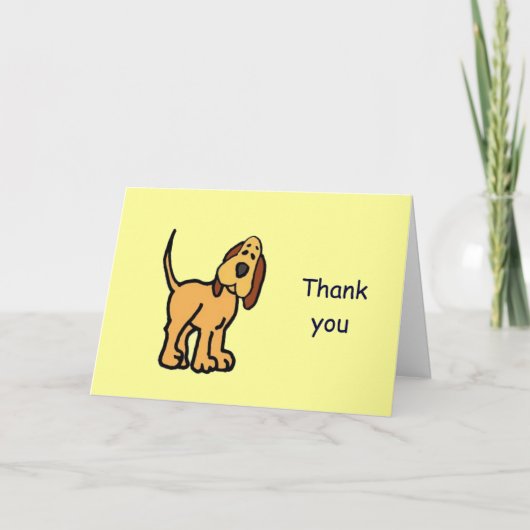 Carte de dessin pour chien Merci (Devant)