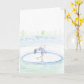 Carte de dessin simple vide (Fleur jaune)