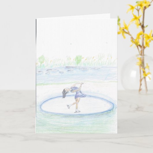 Carte de dessin simple vide (Fleur jaune)