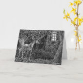 Carte de dessin Unicorne à stylo de nuit (Fleur jaune)