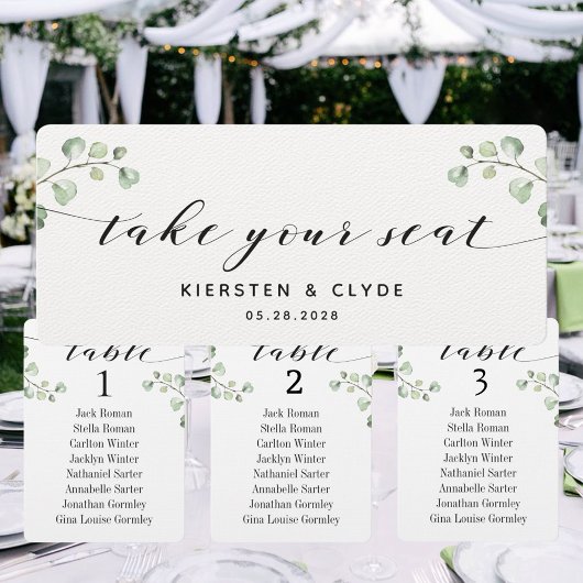 Carte de dessus de calligraphie végétale noire Ass