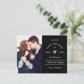 Carte de Destination de Mariage avec Date (Debout devant)