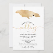 Carte de destination de mariage Jamaïque Tropical  (Devant)