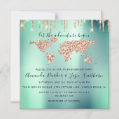 Carte de destination mondiale Monnaie Mariage mond (Recto)