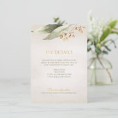 Carte de détail botanique vert vintage rustique (Debout devant)