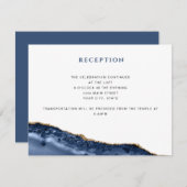 Carte de détail de la géode d'âge bleu et or (Devant / Derrière)