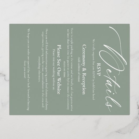 Carte de détail de l'huile pour les emballages d'i (Verso)