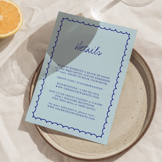 Carte de détail de Mariage à main moderne