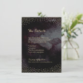 Carte de détail de parties scintillant en or noir (Debout devant)