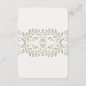 Carte de détail d'insertion d'invitation en carrel (Dos)