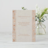 Carte de détail du mariage campagnard rustique en (Debout devant)