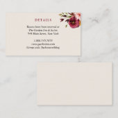 Carte de détail du Mariage Citrouille Floral (Devant / Derrière)