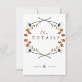 Carte de détail du Mariage QR Fleur sauvage Spring (Devant)