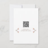 Carte de détail du Mariage QR Fleur sauvage Spring (Dos)