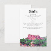 Carte de détail espagnole Sedona Arizona (Devant / Derrière)