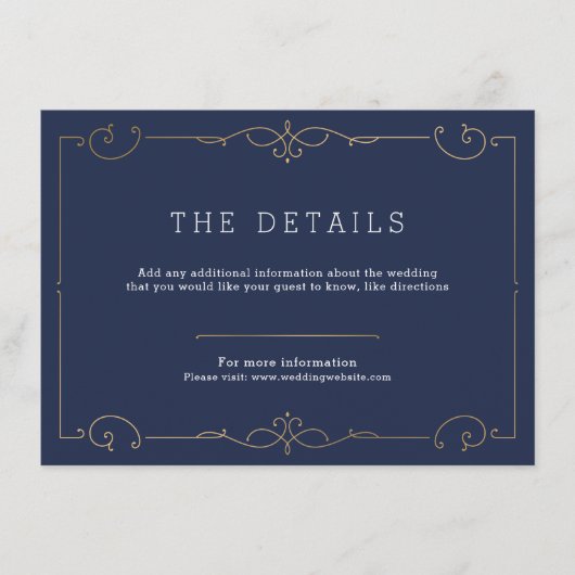 Carte de détail mariage classique moderne de la ma (Devant)