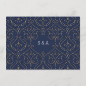 Carte de détail mariage classique moderne de la ma (Dos)