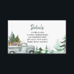 Carte de détail White Christmas Woodland Animals<br><div class="desc">White Christmas Woodland Animaux Baby shower carte détaillée</div>