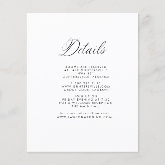 Carte de détails (Devant)