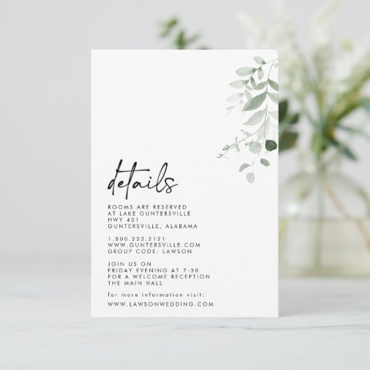 Carte de détails (Debout devant)