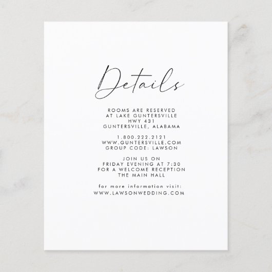 Carte de détails (Devant)