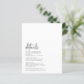 Carte de détails (Debout devant)