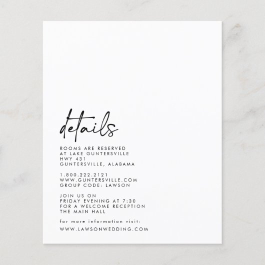 Carte de détails (Devant)