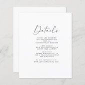 Carte de détails (Devant / Derrière)