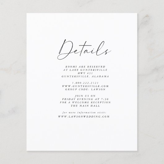 Carte de détails (Devant)