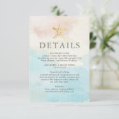 Carte de détails à thème plage (Debout devant)