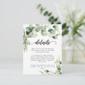 Carte de détails aquarelle Eucalyptus (Debout devant)