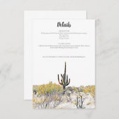 Carte de détails Arizona Desert Saguaro Cactus (Devant / Derrière)