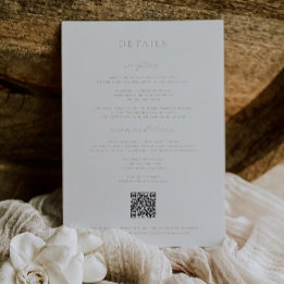 Carte de détails Beige de Vines intemporelle