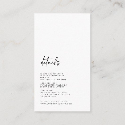 Carte de détails Boho gothiques  (Dos)