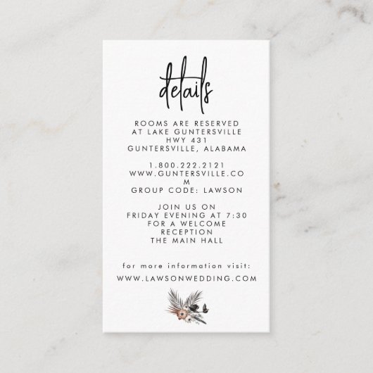 Carte de détails Boho gothiques  (Devant)