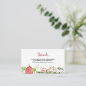 Carte de détails d'animaux de la cour de ferme (Debout devant)