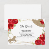 Carte de détails de Baby Shower de mariage sur le (Devant / Derrière)