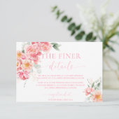 Carte de détails de Baby Shower Floral de Piper Pe (Debout devant)