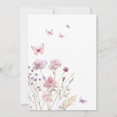 Carte de détails de Baby Shower Petite Papillon  (Dos)