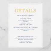 Carte de détails de Bar Mitzvah simplement élégant (Recto)