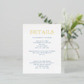 Carte de détails de Bar Mitzvah simplement élégant (Debout devant)