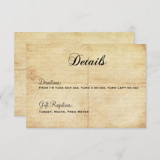 Carte de détails de Fairytale Happy Ever (Devant / Derrière)