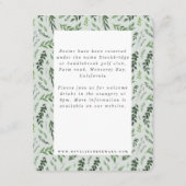 carte de détails de feuillage à l'aquarelle (Dos)