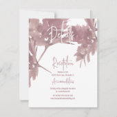 Carte de détails de feuille d'aquarelle mariage de (Devant)