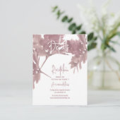 Carte de détails de feuille d'aquarelle mariage de (Debout devant)