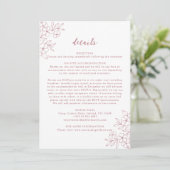 Carte de détails de fleurs de cerisier rose simple (Debout devant)