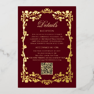 Carte de détails de fleurs roses or royales de Bou