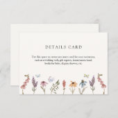 Carte de détails de jardin de fleurs papillon (Devant / Derrière)