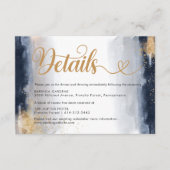 Carte de détails de la cérémonie de Mariage Marine (Devant)