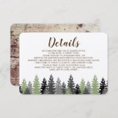 Carte de détails de la pin À feuillage persistant  (Devant / Derrière)